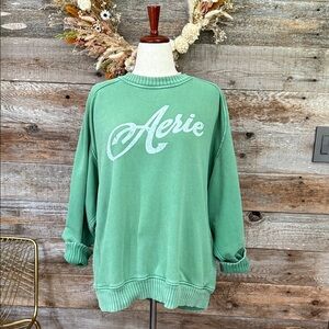 Aerie Mint Green Crew Neck Sweater